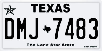 TX license plate DMJ7483