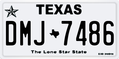 TX license plate DMJ7486