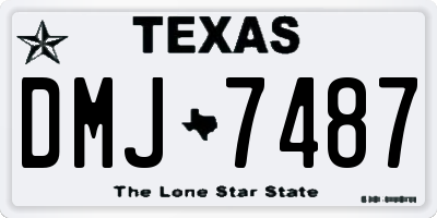 TX license plate DMJ7487