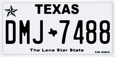 TX license plate DMJ7488