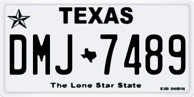 TX license plate DMJ7489