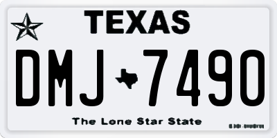 TX license plate DMJ7490