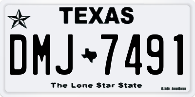 TX license plate DMJ7491