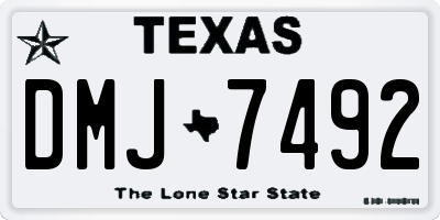 TX license plate DMJ7492