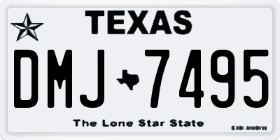 TX license plate DMJ7495