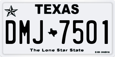 TX license plate DMJ7501