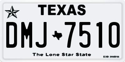 TX license plate DMJ7510