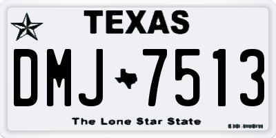 TX license plate DMJ7513