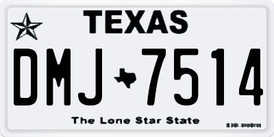 TX license plate DMJ7514