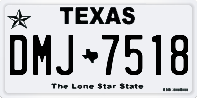 TX license plate DMJ7518