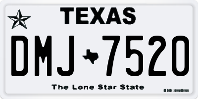 TX license plate DMJ7520