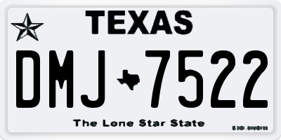 TX license plate DMJ7522