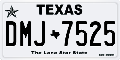 TX license plate DMJ7525