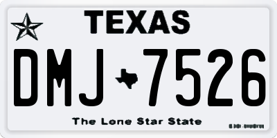TX license plate DMJ7526