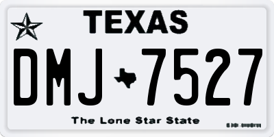 TX license plate DMJ7527