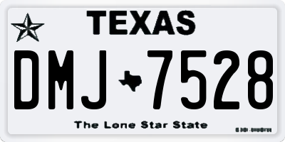 TX license plate DMJ7528