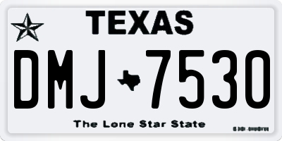 TX license plate DMJ7530