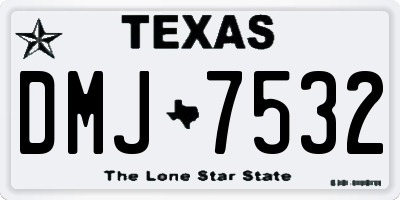 TX license plate DMJ7532