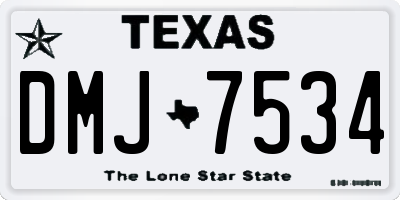 TX license plate DMJ7534