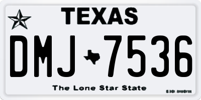 TX license plate DMJ7536