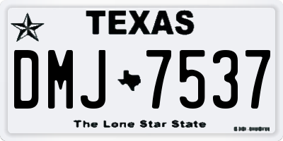 TX license plate DMJ7537