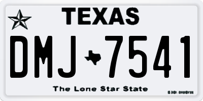 TX license plate DMJ7541