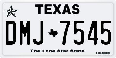 TX license plate DMJ7545