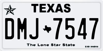 TX license plate DMJ7547