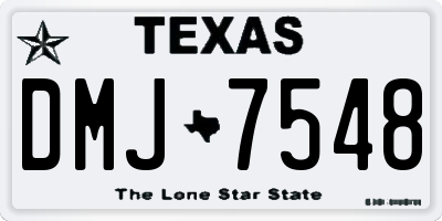 TX license plate DMJ7548