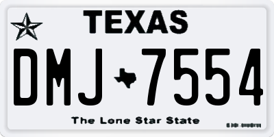 TX license plate DMJ7554