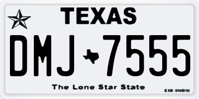 TX license plate DMJ7555