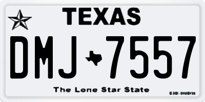 TX license plate DMJ7557