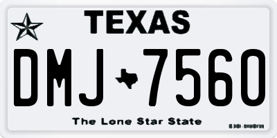 TX license plate DMJ7560