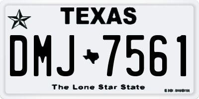 TX license plate DMJ7561