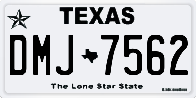 TX license plate DMJ7562