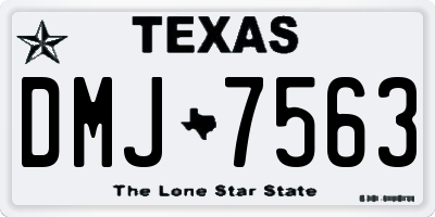 TX license plate DMJ7563