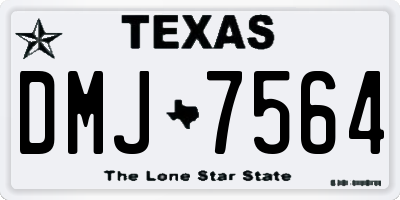 TX license plate DMJ7564