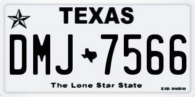 TX license plate DMJ7566