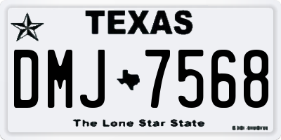 TX license plate DMJ7568