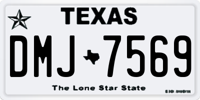 TX license plate DMJ7569