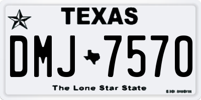TX license plate DMJ7570