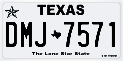 TX license plate DMJ7571