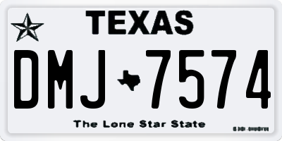 TX license plate DMJ7574