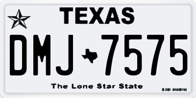 TX license plate DMJ7575