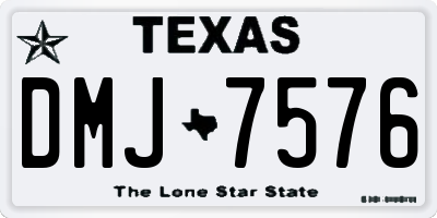 TX license plate DMJ7576