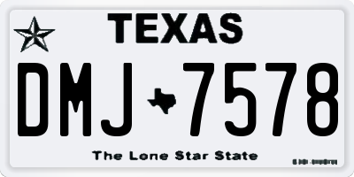 TX license plate DMJ7578