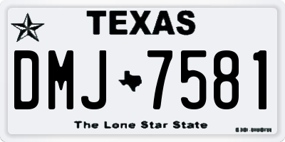 TX license plate DMJ7581