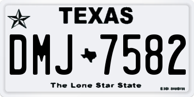 TX license plate DMJ7582