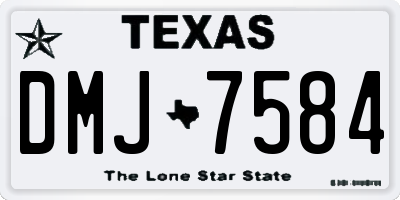 TX license plate DMJ7584