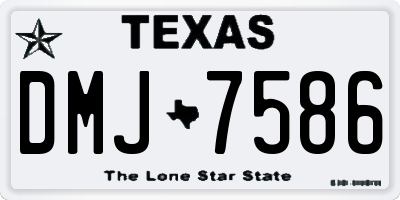 TX license plate DMJ7586
